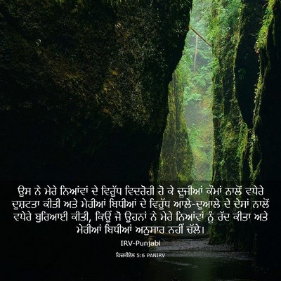 Picture 03 - ਹਿਜ਼ਕੀਏਲ 5:6 PANIRV - ਉਸ ਨੇ ਮੇਰੇ ਨਿਆਂਵਾਂ - Bible Verse Picture