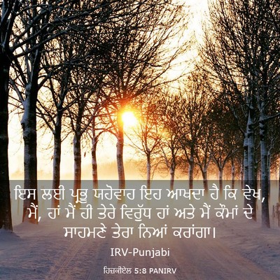 Picture 03 - ਹਿਜ਼ਕੀਏਲ 5:8 PANIRV - ਇਸ ਲਈ ਪ੍ਰਭੂ ਯਹੋਵਾਹ - Bible Verse Picture