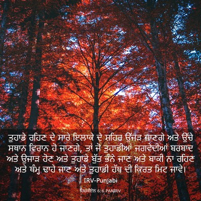 Picture 03 - ਹਿਜ਼ਕੀਏਲ 6:6 PANIRV - ਤੁਹਾਡੇ ਰਹਿਣ ਦੇ - Bible Verse Picture
