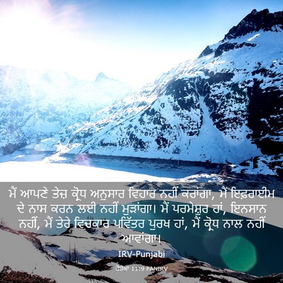 Picture 03 - ਹੋਸ਼ੇਆ 11:9 PANIRV - ਮੈਂ ਆਪਣੇ ਤੇਜ਼ - Bible Verse Picture