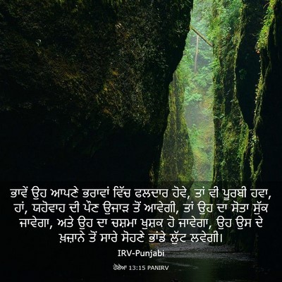 Picture 03 - ਹੋਸ਼ੇਆ 13:15 PANIRV - ਭਾਵੇਂ ਉਹ ਆਪਣੇ - Bible Verse Picture