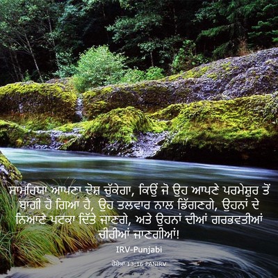 Picture 03 - ਹੋਸ਼ੇਆ 13:16 PANIRV - ਸਾਮਰਿਯਾ ਆਪਣਾ ਦੋਸ਼ - Bible Verse Picture