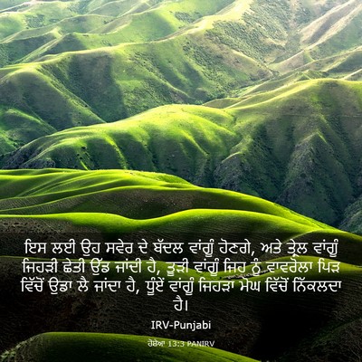 Picture 03 - ਹੋਸ਼ੇਆ 13:3 PANIRV - ਇਸ ਲਈ ਉਹ ਸਵੇਰ ਦੇ - Bible Verse Picture