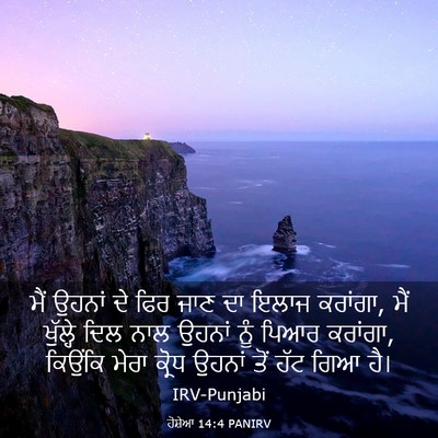 Picture 03 - ਹੋਸ਼ੇਆ 14:4 PANIRV - ਮੈਂ ਉਹਨਾਂ ਦੇ ਫਿਰ - Bible Verse Picture