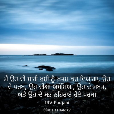 Picture 03 - ਹੋਸ਼ੇਆ 2:11 PANIRV - ਮੈਂ ਉਹ ਦੀ ਸਾਰੀ - Bible Verse Picture