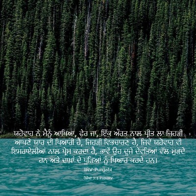 Picture 03 - ਹੋਸ਼ੇਆ 3:1 PANIRV - ਯਹੋਵਾਹ ਨੇ ਮੈਨੂੰ - Bible Verse Picture