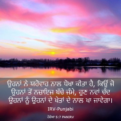 Picture 03 - ਹੋਸ਼ੇਆ 5:7 PANIRV - ਉਹਨਾਂ ਨੇ ਯਹੋਵਾਹ - Bible Verse Picture