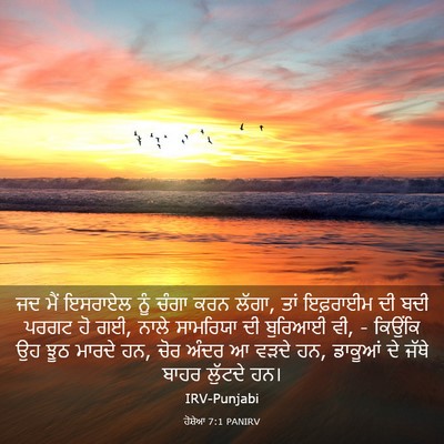 Picture 03 - ਹੋਸ਼ੇਆ 7:1 PANIRV - ਜਦ ਮੈਂ ਇਸਰਾਏਲ ਨੂੰ - Bible Verse Picture