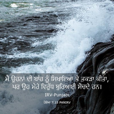 Picture 03 - ਹੋਸ਼ੇਆ 7:15 PANIRV - ਮੈਂ ਉਹਨਾਂ ਦੀ ਬਾਂਹ - Bible Verse Picture