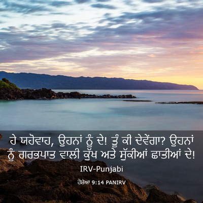 Picture 03 - ਹੋਸ਼ੇਆ 9:14 PANIRV - ਹੇ ਯਹੋਵਾਹ, ਉਹਨਾਂ - Bible Verse Picture