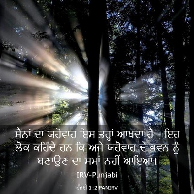Picture 03 - ਹੱਜਈ 1:2 PANIRV - ਸੈਨਾਂ ਦਾ ਯਹੋਵਾਹ ਇਸ - Bible Verse Picture