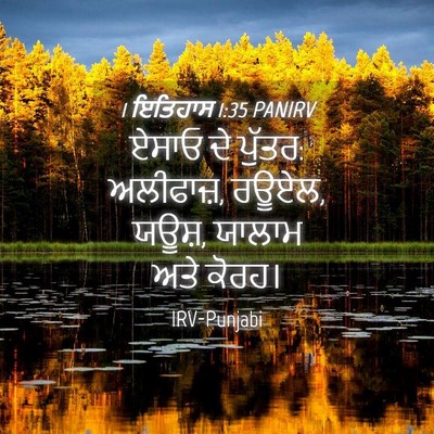 Picture 04 - 1 ਇਤਿਹਾਸ 1:35 PANIRV - ਏਸਾਓ ਦੇ ਪੁੱਤਰ: - Bible Verse Picture