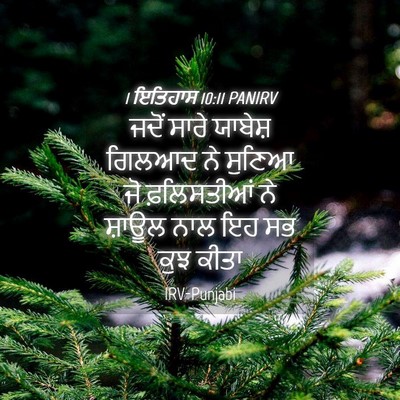 Picture 04 - 1 ਇਤਿਹਾਸ 10:11 PANIRV - ਜਦੋਂ ਸਾਰੇ ਯਾਬੇਸ਼ - Bible Verse Picture