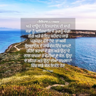 Picture 04 - 1 ਇਤਿਹਾਸ 13:2 PANIRV - ਅਤੇ ਦਾਊਦ ਨੇ ਇਸਰਾਏਲ - Bible Verse Picture