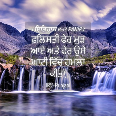 Picture 04 - 1 ਇਤਿਹਾਸ 14:13 PANIRV - ਫ਼ਲਿਸਤੀ ਫੇਰ ਮੁੜ ਆਏ - Bible Verse Picture