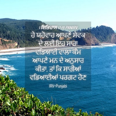 Picture 04 - 1 ਇਤਿਹਾਸ 17:19 PANIRV - ਹੇ ਯਹੋਵਾਹ ਆਪਣੇ - Bible Verse Picture