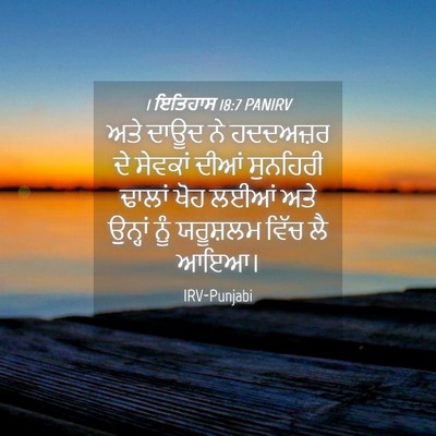 Picture 04 - 1 ਇਤਿਹਾਸ 18:7 PANIRV - ਅਤੇ ਦਾਊਦ ਨੇ - Bible Verse Picture