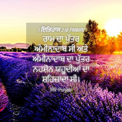 Picture 04 - 1 ਇਤਿਹਾਸ 2:10 PANIRV - ਰਾਮ ਦਾ ਪੁੱਤਰ - Bible Verse Picture