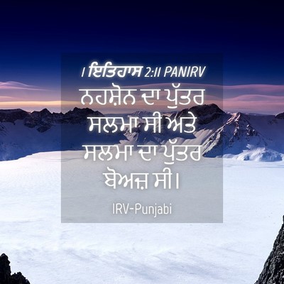Picture 04 - 1 ਇਤਿਹਾਸ 2:11 PANIRV - ਨਹਸ਼ੋਨ ਦਾ ਪੁੱਤਰ - Bible Verse Picture