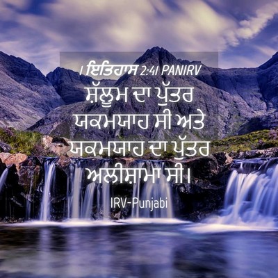 Picture 04 - 1 ਇਤਿਹਾਸ 2:41 PANIRV - ਸ਼ੱਲੂਮ ਦਾ ਪੁੱਤਰ - Bible Verse Picture