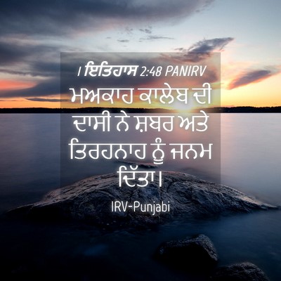 Picture 04 - 1 ਇਤਿਹਾਸ 2:48 PANIRV - ਮਅਕਾਹ ਕਾਲੇਬ ਦੀ - Bible Verse Picture