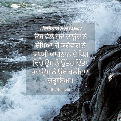 Picture 04 - 1 ਇਤਿਹਾਸ 21:28 PANIRV - ਉਸ ਵੇਲੇ ਜਦ ਦਾਊਦ ਨੇ - Bible Verse Picture