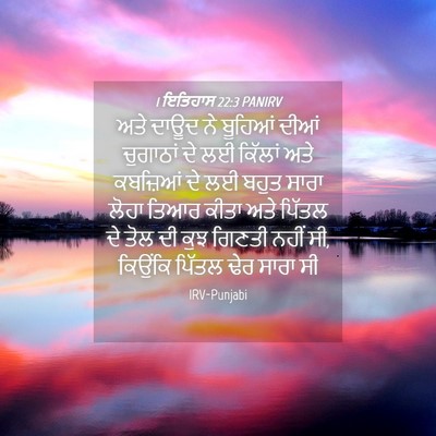 Picture 04 - 1 ਇਤਿਹਾਸ 22:3 PANIRV - ਅਤੇ ਦਾਊਦ ਨੇ ਬੂਹਿਆਂ - Bible Verse Picture