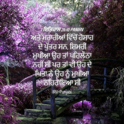 Picture 04 - 1 ਇਤਿਹਾਸ 26:10 PANIRV - ਅਤੇ ਮਰਾਰੀਆਂ - Bible Verse Picture