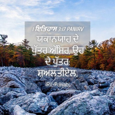 Picture 04 - 1 ਇਤਿਹਾਸ 3:17 PANIRV - ਯਕਾਨਯਾਹ ਦੇ ਪੁੱਤਰ - Bible Verse Picture