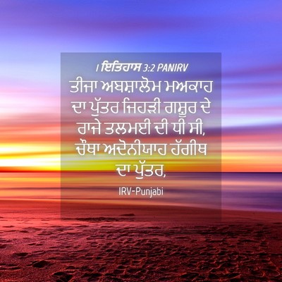 Picture 04 - 1 ਇਤਿਹਾਸ 3:2 PANIRV - ਤੀਜਾ ਅਬਸ਼ਾਲੋਮ - Bible Verse Picture