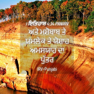 Picture 04 - 1 ਇਤਿਹਾਸ 4:34 PANIRV - ਅਤੇ ਮਸ਼ੋਬਾਬ ਤੇ - Bible Verse Picture