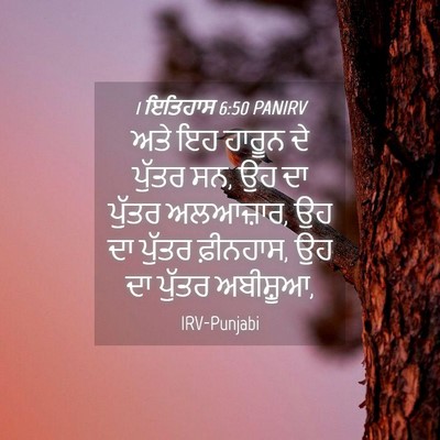 Picture 04 - 1 ਇਤਿਹਾਸ 6:50 PANIRV - ਅਤੇ ਇਹ ਹਾਰੂਨ ਦੇ - Bible Verse Picture
