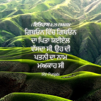 Picture 04 - 1 ਇਤਿਹਾਸ 8:29 PANIRV - ਗਿਬਓਨ ਵਿੱਚ ਗਿਬਓਨ - Bible Verse Picture