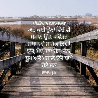 Picture 04 - 1 ਇਤਿਹਾਸ 9:29 PANIRV - ਅਤੇ ਕਈ ਉਨ੍ਹਾਂ - Bible Verse Picture
