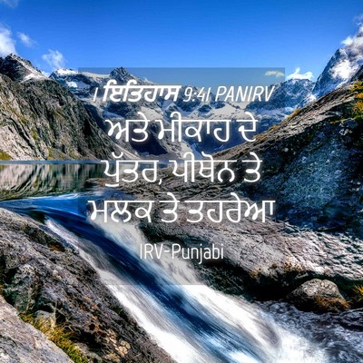 Picture 04 - 1 ਇਤਿਹਾਸ 9:41 PANIRV - ਅਤੇ ਮੀਕਾਹ ਦੇ ਪੁੱਤਰ, - Bible Verse Picture
