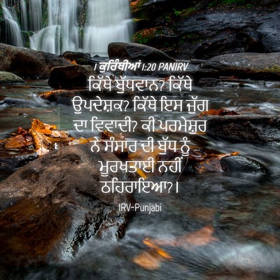 Picture 04 - 1 ਕੁਰਿੰਥੀਆਂ 1:20 PANIRV - ਕਿੱਥੇ ਬੁੱਧਵਾਨ? - Bible Verse Picture