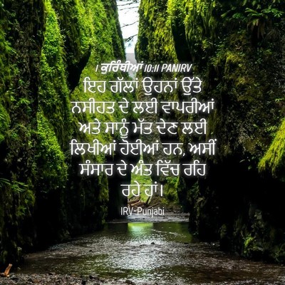 Picture 04 - 1 ਕੁਰਿੰਥੀਆਂ 10:11 PANIRV - ਇਹ ਗੱਲਾਂ ਉਹਨਾਂ - Bible Verse Picture