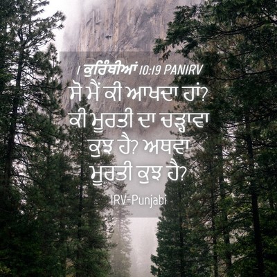 Picture 04 - 1 ਕੁਰਿੰਥੀਆਂ 10:19 PANIRV - ਸੋ ਮੈਂ ਕੀ ਆਖਦਾ ਹਾਂ? - Bible Verse Picture