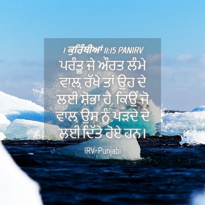 Picture 04 - 1 ਕੁਰਿੰਥੀਆਂ 11:15 PANIRV - ਪਰੰਤੂ ਜੇ ਔਰਤ ਲੰਮੇ - Bible Verse Picture
