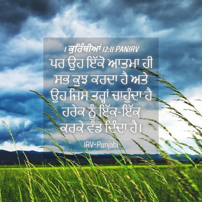 Picture 04 - 1 ਕੁਰਿੰਥੀਆਂ 12:11 PANIRV - ਪਰ ਉਹ ਇੱਕੋ ਆਤਮਾ ਹੀ - Bible Verse Picture