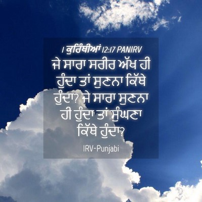 Picture 04 - 1 ਕੁਰਿੰਥੀਆਂ 12:17 PANIRV - ਜੇ ਸਾਰਾ ਸਰੀਰ ਅੱਖ ਹੀ - Bible Verse Picture