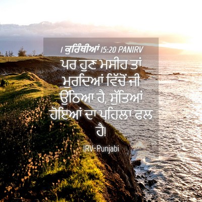 Picture 04 - 1 ਕੁਰਿੰਥੀਆਂ 15:20 PANIRV - ਪਰ ਹੁਣ ਮਸੀਹ ਤਾਂ - Bible Verse Picture