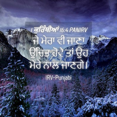 Picture 04 - 1 ਕੁਰਿੰਥੀਆਂ 16:4 PANIRV - ਜੇ ਮੇਰਾ ਵੀ ਜਾਣਾ - Bible Verse Picture
