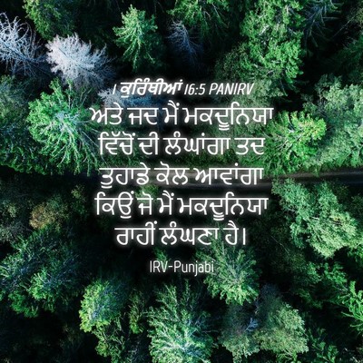 Picture 04 - 1 ਕੁਰਿੰਥੀਆਂ 16:5 PANIRV - ਅਤੇ ਜਦ ਮੈਂ - Bible Verse Picture