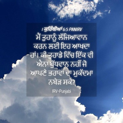 Picture 04 - 1 ਕੁਰਿੰਥੀਆਂ 6:5 PANIRV - ਮੈਂ ਤੁਹਾਨੂੰ - Bible Verse Picture