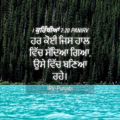 Picture 04 - 1 ਕੁਰਿੰਥੀਆਂ 7:20 PANIRV - ਹਰ ਕੋਈ ਜਿਸ ਹਾਲ ਵਿੱਚ - Bible Verse Picture