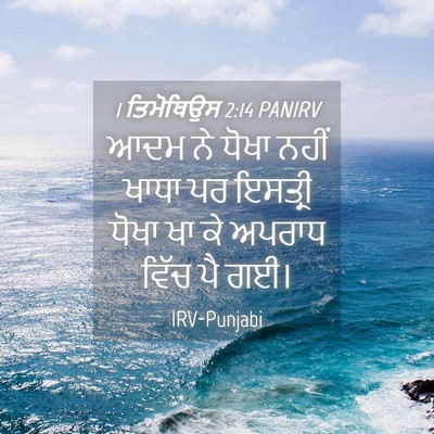 Picture 04 - 1 ਤਿਮੋਥਿਉਸ 2:14 PANIRV - ਆਦਮ ਨੇ ਧੋਖਾ ਨਹੀਂ - Bible Verse Picture