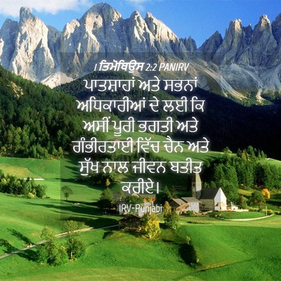 Picture 04 - 1 ਤਿਮੋਥਿਉਸ 2:2 PANIRV - ਪਾਤਸ਼ਾਹਾਂ ਅਤੇ - Bible Verse Picture