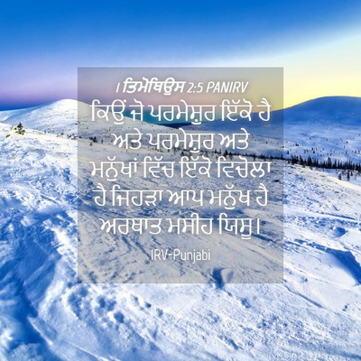 Picture 04 - 1 ਤਿਮੋਥਿਉਸ 2:5 PANIRV - ਕਿਉਂ ਜੋ ਪਰਮੇਸ਼ੁਰ - Bible Verse Picture