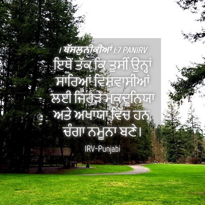 Picture 04 - 1 ਥੱਸਲੁਨੀਕੀਆਂ 1:7 PANIRV - ਇਥੋਂ ਤੱਕ ਕਿ ਤੁਸੀਂ - Bible Verse Picture